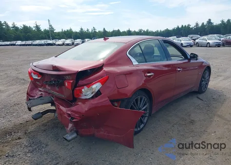 2016 Infiniti Q50 3.0T Red Sport 400 from USA, damaged, VIN JN1FV7AR0GM450657